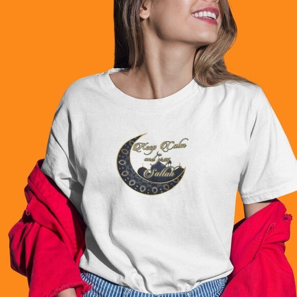 Keep Calm and Pray Sallah Shirt | Islam Statement Shirt Ramadan Shirt | Islamic - Picture 2 of 10